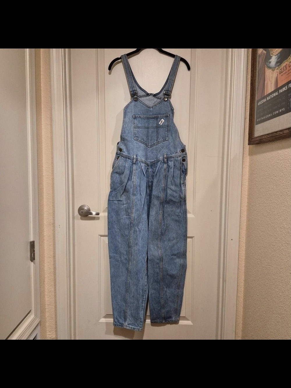 Vintage 80s Guess Light Blue Denim Overalls Jumpsuit